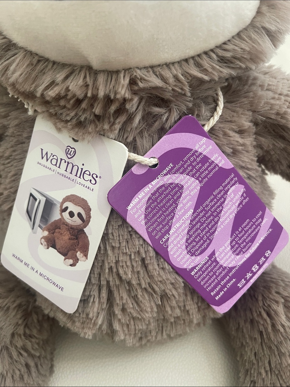 Warmies Plush Sloth Stuffed Animal - Picture 2 of 3